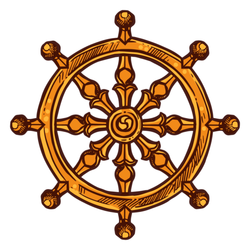Dharma Wheel One of the Eight Auspicious Symbols of Buddhism